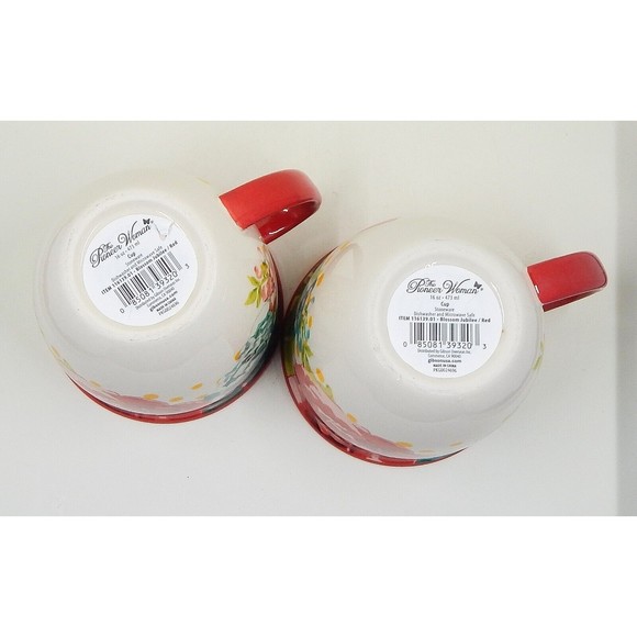 The Pioneer Woman Blossom Jubilee Coffee Cup Mug Latte Stoneware 16 Oz Set of 2 - Picture 8 of 12